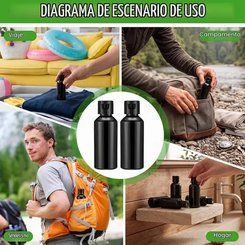 Vista 6 de Eccliy Paquete de 100 botellas de plástico de 2 onzas, botella de loción de viaje, botellas de plástico con tapas, recipientes pequeños de viaje