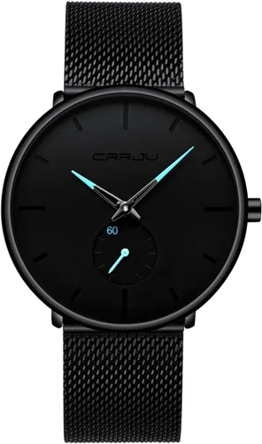 Vista 12 de Mens Watches Ultra-Thin Minimalist Waterproof - Fashion Wrist Watch for Men Unisex Dress with Stainless Steel Mesh Band