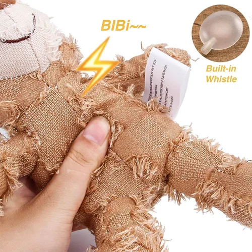 Vista 5 de Oso robusto indestructible 2023, tamaño grande, juguetes para perros, compañero de perro para masticadores pesados, juguetes chirriantes duraderos