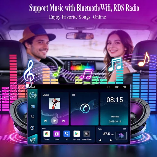 Vista 5 de 9" Android 14 Car Stereo for Ford F150 2009-2012 w/WiFi GPS Navigation Bluetooth Touchscreen Car Radio Receiver with Carplay w/Android Auto Backup