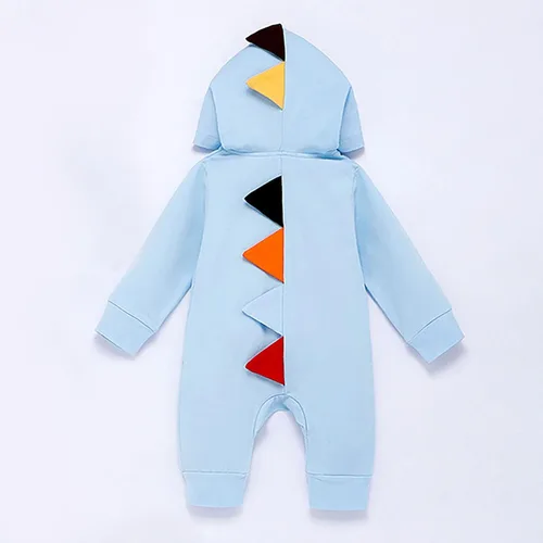 Vista 4 de Niño Bebé Escalada Mameluco Sudadera Capucha Cremallera Manga Larga Monos Niñas Niño Dinosaurio Mamelucos General