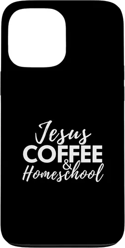 Vista 24 de Jesus Coffee and Homeschool Christian Family Faith Coffee Case for iPhone 17