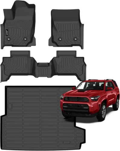 Vista 23 de Juego completo de tapetes de auto para todo tipo de clima, revestimiento automotriz para piso y maletero