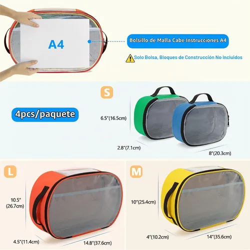 Vista 2 de Rexmica Bolsa de viaje organizadora de almacenamiento de juguetes de 4