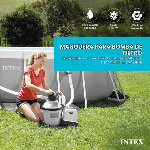 Vista 2 de Juego de manguera y tuerca para bomba Intex.