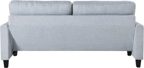 Vista 5 de Serta Lindbergh Sofá de transición moderno de 70.5 pulgadas, cojín de respaldo copetudo, brazos cuadrados, patas de madera maciza, Dream Coil