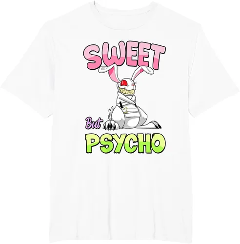 Vista 12 de Sweet But Psycho Shirt Bunny Creepy Gothic Rabbit Funny T-Shirt