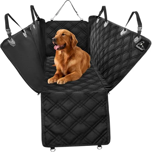 Vista 4 de Meadowlark Fundas de asiento para perro, diseño único y protección completa del automóvil: puertas, reposacabezas y asiento trasero. Solapa lateral