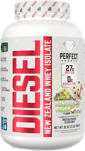 Vista 25 de PERFECT SPORTS Diesel 100% aislado de proteína de suero de Nueva Zelanda Endulzado con stevia, sin ingredientes artificiales, apto para dieta keto