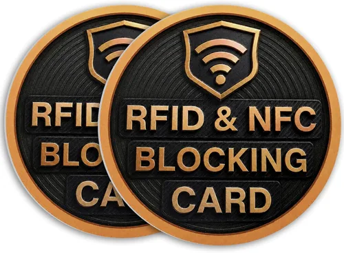 Vista 41 de SaiTech IT Paquete de 5 Tarjetas de Bloqueo RFID, Una Tarjeta Protege Toda la Billetera y Cartera, Protector de Tarjetas de Débito y Crédito