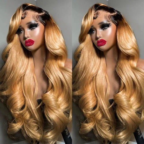 Vista 21 de BAIICS Pelucas de cabello humano rubio miel con encaje frontal transparente HD de 13 x 6 pulgadas, peluca frontal de encaje transparente HD 12A