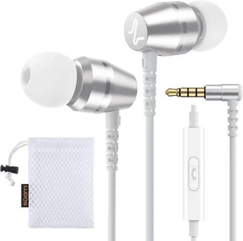 Vista 18 de LUDOS OMNITONE Auriculares con cable in-ear, 5 años de garantía, auriculares con micrófono, conector de 3.5 mm, auriculares con cable