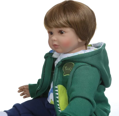 Vista 9 de iCradle Angelbaby Muñecas Reborn de 24 pulgadas de bebé recién nacido, gemelos, niños y niñas, muñecas de silicona suave de la vida real para niños