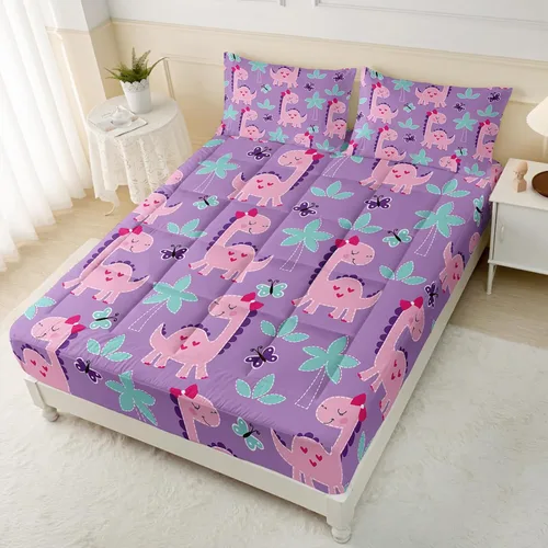 Vista 13 de Axolotl Protector de colchón de dibujos animados con 2 fundas de almohada, bonita funda de colchón color negro degradado, protector de colchón