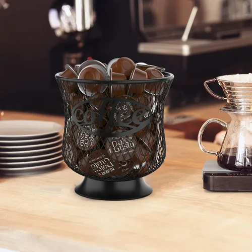 Vista 7 de ITHSKUILL Soporte para cápsulas de café, organizador de tazas K pequeñas, almacenamiento de tazas K para guardar crema de café expreso, fácil