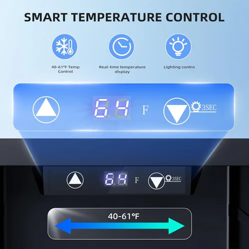 Vista 2 de Antarctic Star Refrigerador de Bebidas Enfriador de 18L, 24 Latas, Mini Refrigerador con Compresor Silencioso, Luz LED, Refrigerador Pequeño
