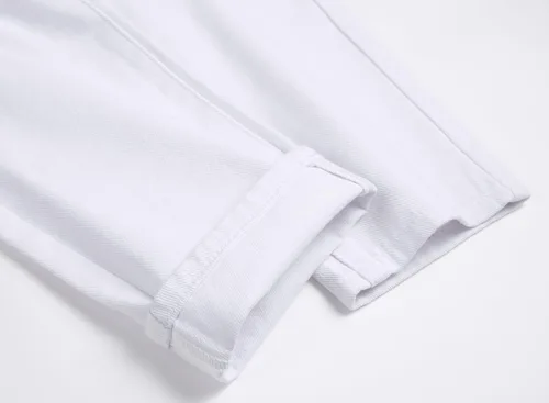 Vista 9 de OIIIO Pantalón vaquero de pierna recta rasgados para hombre