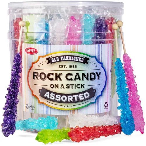 Vista 74 de Palitos de caramelo de roca extragrandes: 12 paletas de cereza rosa – envueltas individualmente – Palitos de caramelo de roca de cristal