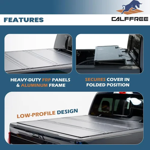 Vista 7 de Low Profile Flip-Up Tonneau Cover Fits 2004-2014 Ford F-150 2004-2014 F-150