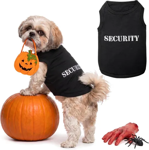 Vista 18 de Camiseta para Perro Parisian Pet - Camiseta Bordada FBI - 100% Algodón, Ropa Transpirable para Perros - Chaleco para Mascotas Sin Mangas - Camisas