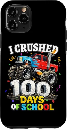 Vista 29 de I Crushed 100 Days of School - Monster Truck 100th Day Boys Case for iPhone 16