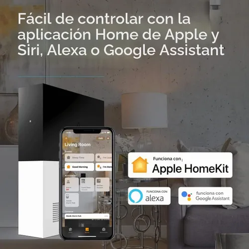 Vista 3 de Abode - Sistema de Seguridad Inteligente Inalámbrico de 4 Piezas - Funciona con Dispositivos Apple HomeKit, Z-Wave y Zigbee - Expandible