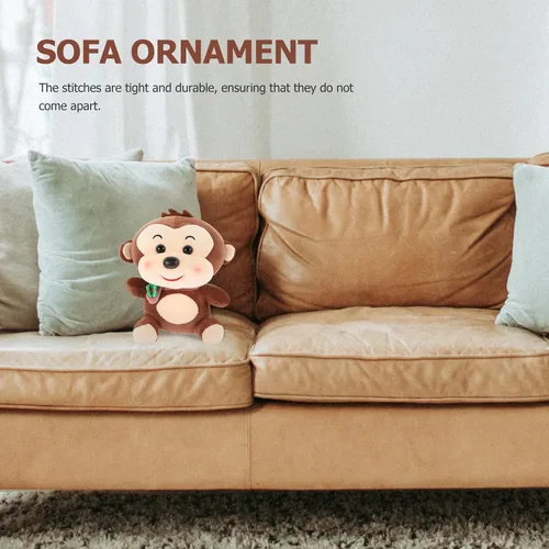 Vista 4 de MERRYHAPY Adorable peluche de mono hecho con algodón suave, lindo peluche en forma de mono de dibujos animados, para jugar y decoración