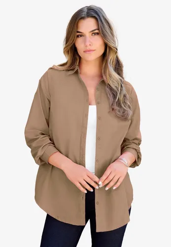 Vista 4 de Roaman's Cami de talla grande para mujer con brasier integrado y correas ajustables