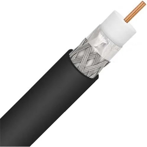 Vista 2 de Perfect Vision RG6 Coaxial, Solo RG6 Cobre Sólido, Negro 1000FT EnviroReel