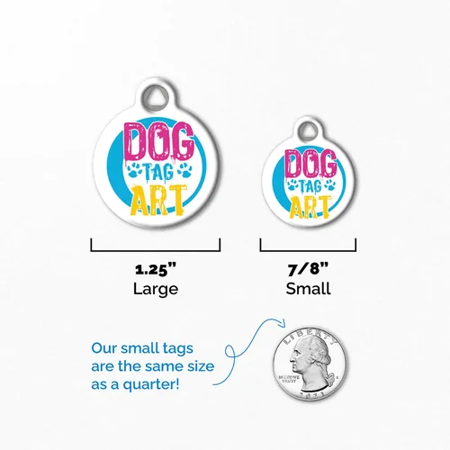 Vista 2 de Birthday Pug - Etiqueta de identificación personalizada de mascotas para perros, etiqueta de identificación de acero inoxidable con revestimiento