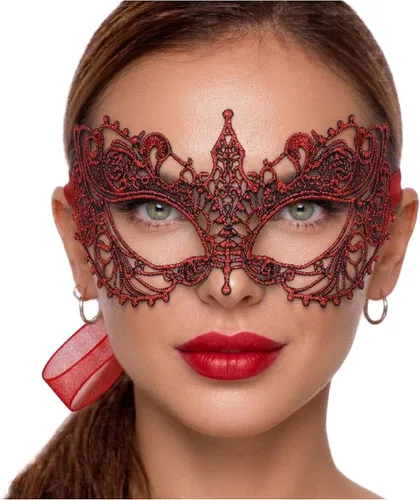 Vista 59 de Masquerade Mask For Women Lace Masquerade Mask for Masquerade Party, Proms, Venetian Party, Mardi Gras, Halloween & Cosplay Ana Bg Pluma de Pavo Real