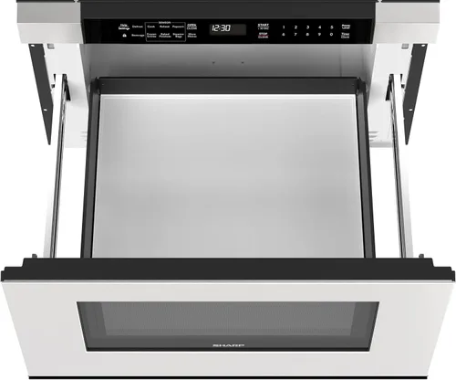Vista 13 de Sharp SMD2420MS - Horno de microondas integrado con cajón de 24 pulgadas, 1.2 pies cúbicos, acero inoxidable, panel de control táctil, tecnología
