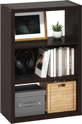 Vista 51 de Furinno LUDER - Estantería de libros, estantería moderna de 2 niveles, estantería abierta de 9 x 16 x 21, para sala de estar, dormitorio, oficina