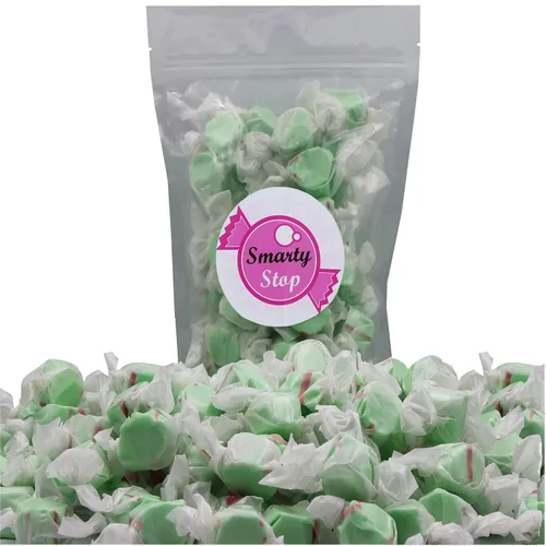 Vista 2 de Dulces gourmet suaves y masticables de agua salada, envueltos individualmente, bolsa a granel (pastel de manzana, 1 libra (paquete de 1))