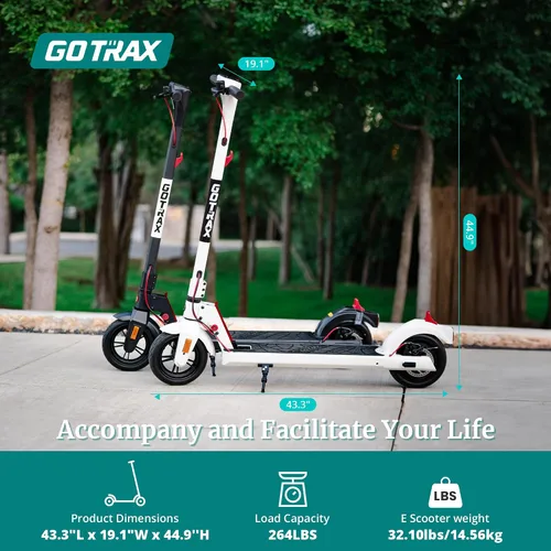 Vista 9 de Gotrax APEX Series Electric Scooter for Adults, Max Mile and Mph Speed Motor, 8.5" Solid Tires, Long Life Battery Bright Headlight Taillight