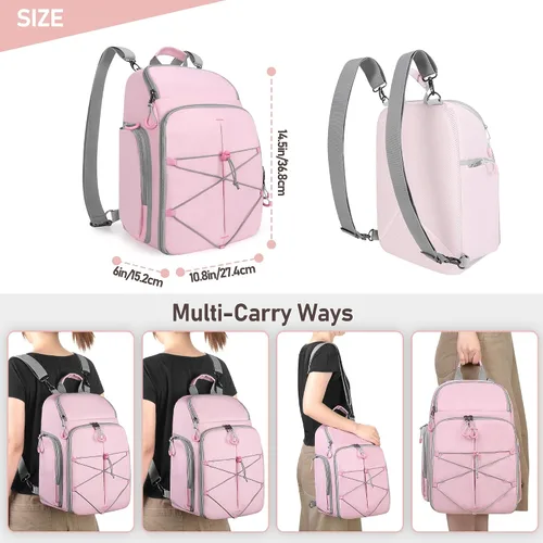 Vista 4 de Carrying Case Compatible with Oculus Meta Quest 2/Quest 3/Quest 3S/VR Elite Strap, Travel Storage Bag Backpack with Separate Room for Touch