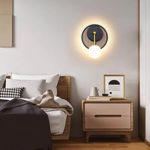 Vista 4 de XEYOU Aplique de pared moderno de 18 W, iluminación LED para interiores, lámpara de pared creativa con forma de reloj, decoración de pared