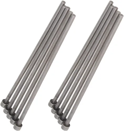Vista 7 de Auniwaig 0.059 in de diámetro punta redonda de acero recto eyector Pin Punch 3.937 in largo gris plateado 20pcs