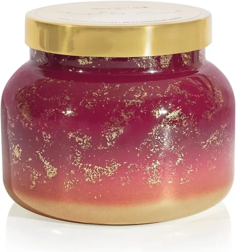 Vista 13 de Capri Blue Glimmer Mini Tin - Vela perfumada a manzana con mini portavelas, mezcla de cera de soja, Capri Blue Apple Cider Social Red and Gold