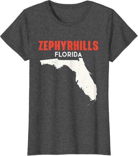 Vista 3 de Zephyrhills Florida USA State America Travel Floridian T-Shirt, Negro