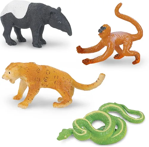 Vista 6 de Tubo de figuras TOOB® de la selva lluviosa, de la marca Safari Ltd.