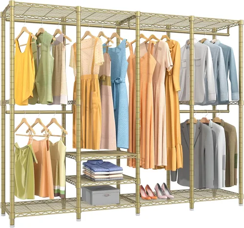 Vista 9 de VIPEK V40 Perchero de Ropa Mediano de Servicio Pesado Perchero de Ropa para Colgar Ropa, Percheros de Ropa Multifuncionales para Dormitorio