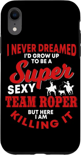 Vista 25 de Funny Team Roper Quote Rodeo Western Horse Roping Case para iPhone 17