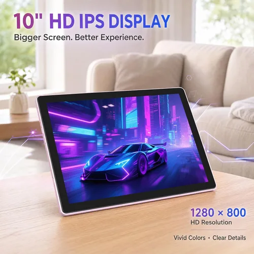 Vista 7 de YQSAVIOR Tablet, Tablet de 10.1" Android con procesador MTK Octa-core 10GB (4GB+6GB Expand) RAM 64GB ROM+1TB Expansibles Tabletas PC, pantalla IPS