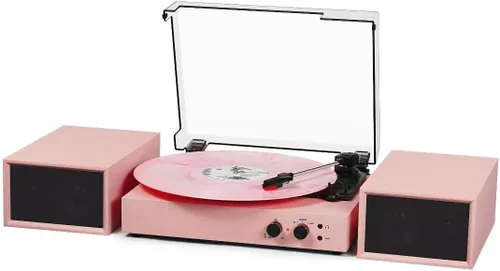 Vista 16 de Reproductor de discos de vinilo con 4+2 altavoces estéreo externos, negro