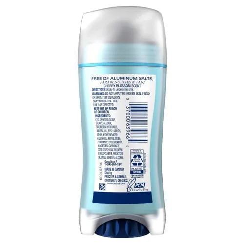 Vista 2 de Secret Desodorante sin aluminio para mujer, flor de cerezo, 2.4 onzas