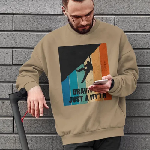 Vista 4 de Gravity Is a Myth Midweight Sweatshirt - Illustration Crewneck Sweatshirt - Printed Sweatshirt
