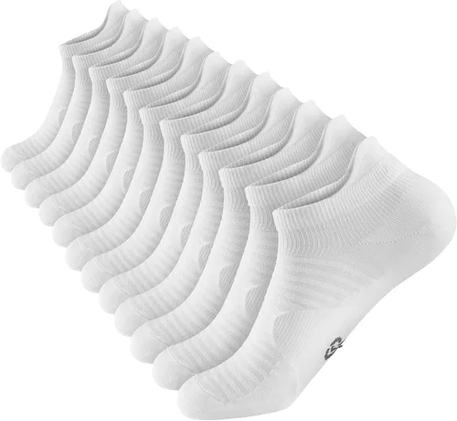 Vista 11 de Calcetines de compresión para correr con corte bajo en el tobillo (6 pares) para hombres y mujeres negro (6 pares)