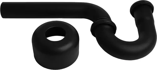 Vista 3 de Westbrass A400-1-62 1-1/2" OD 17 calibre P-Trap con brida de caja alta, negro mate