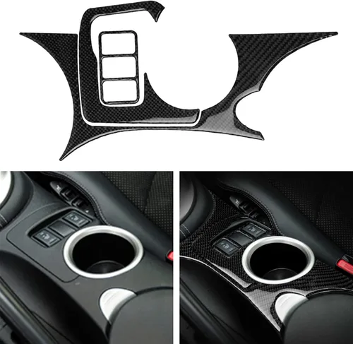 Vista 8 de NVCNX - Reposabrazos de consola central de fibra de carbono de alta calidad, soporte para taza de agua, marco de panel, cubierta interior compatible